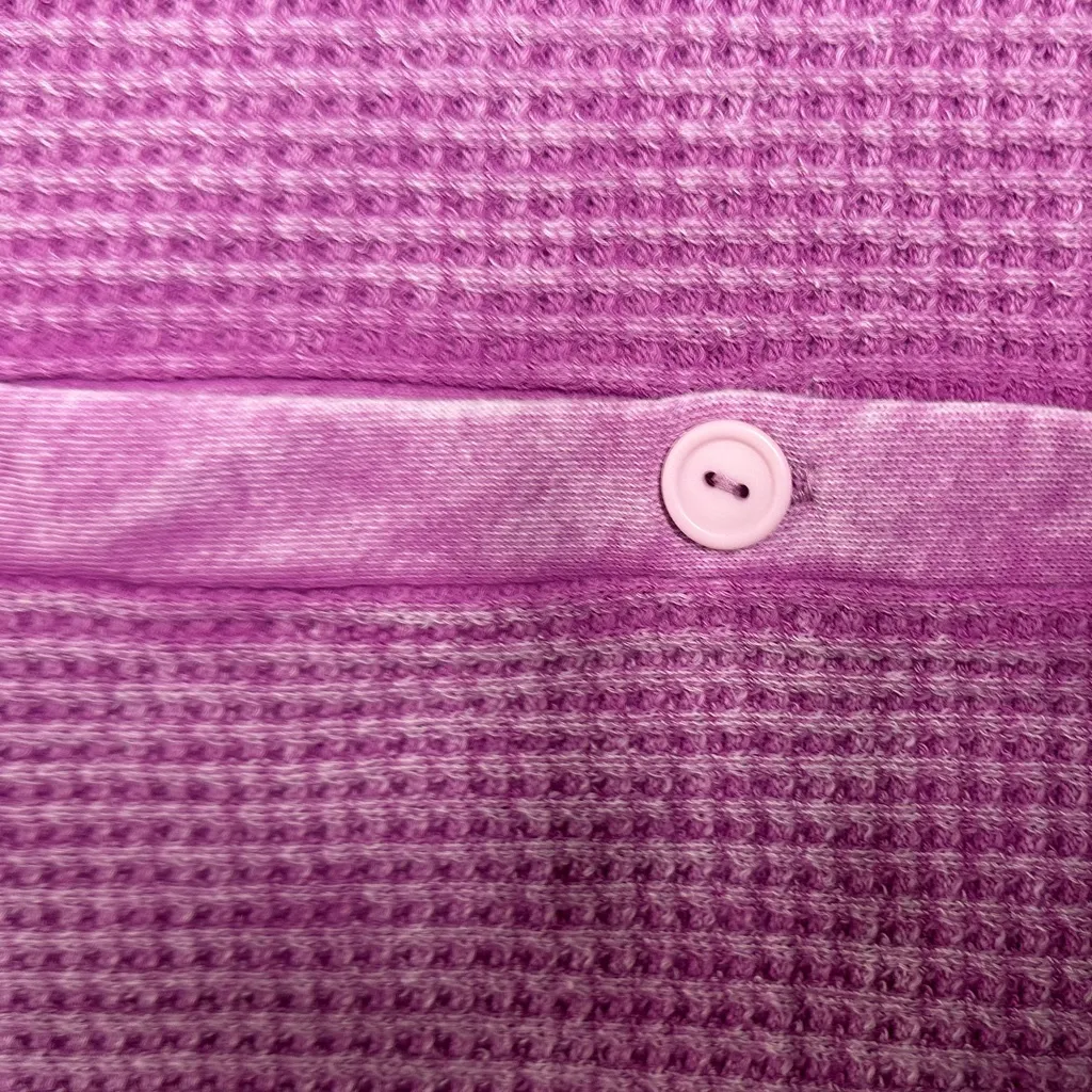 Bucket list Shacket oversized Shirt Jacket Pink Waffled Purple Size M - Image 9