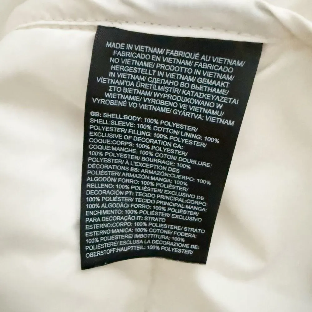 THE NORTH FACE | W Harway Collarless Midi Puffer Coat Jacket Off White Tan | XXL - Image 11