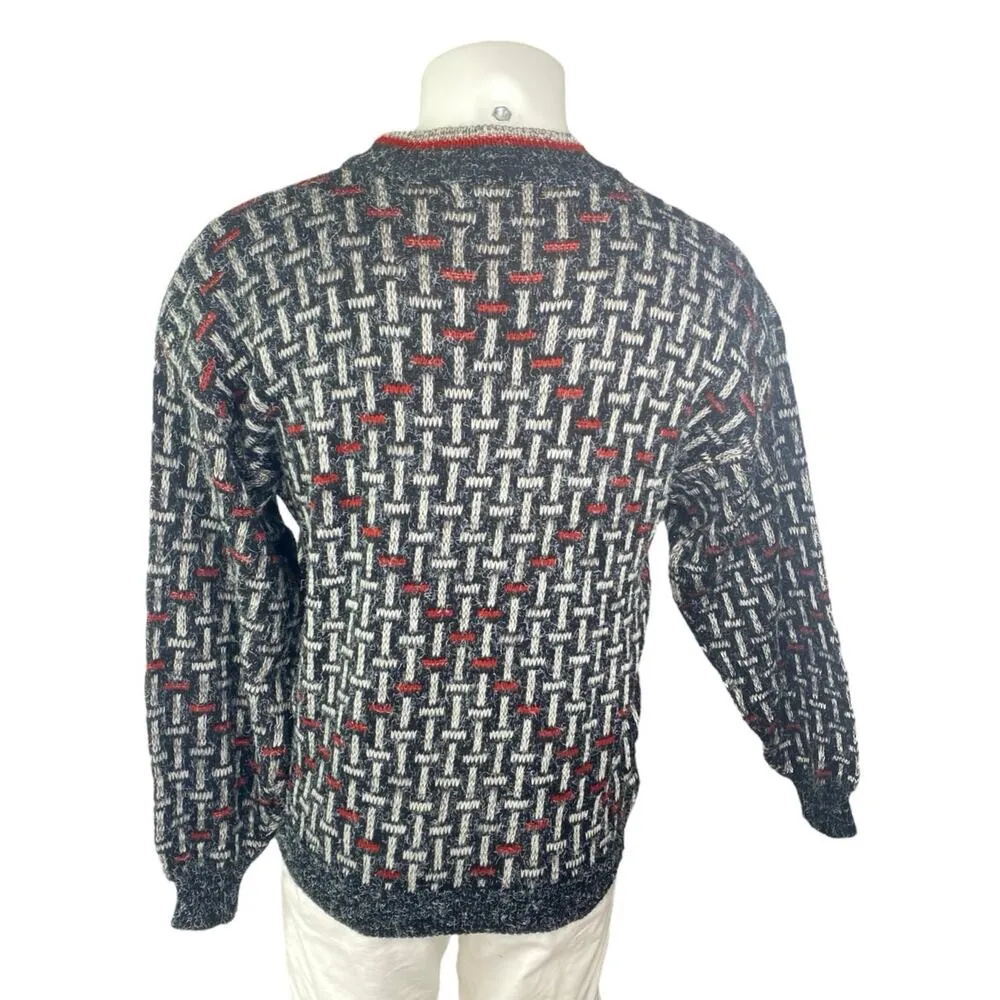 Vintage McGregor Men's Black Red Long Sleeve Knit Crew Neck Sweater Top Size M Size M - Image 2