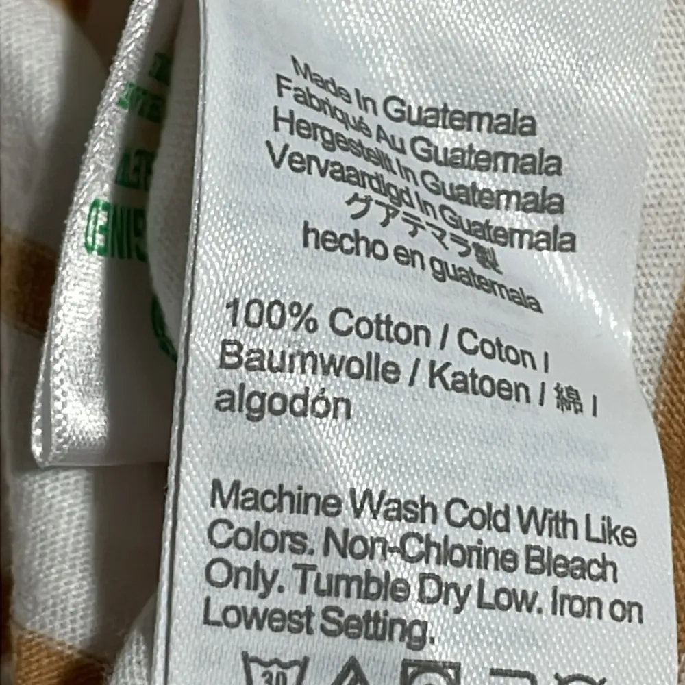 J Crew Factory Boatneck Tee Shirt Long Sleeve Stripe Brown/White XS (0 - Image 5