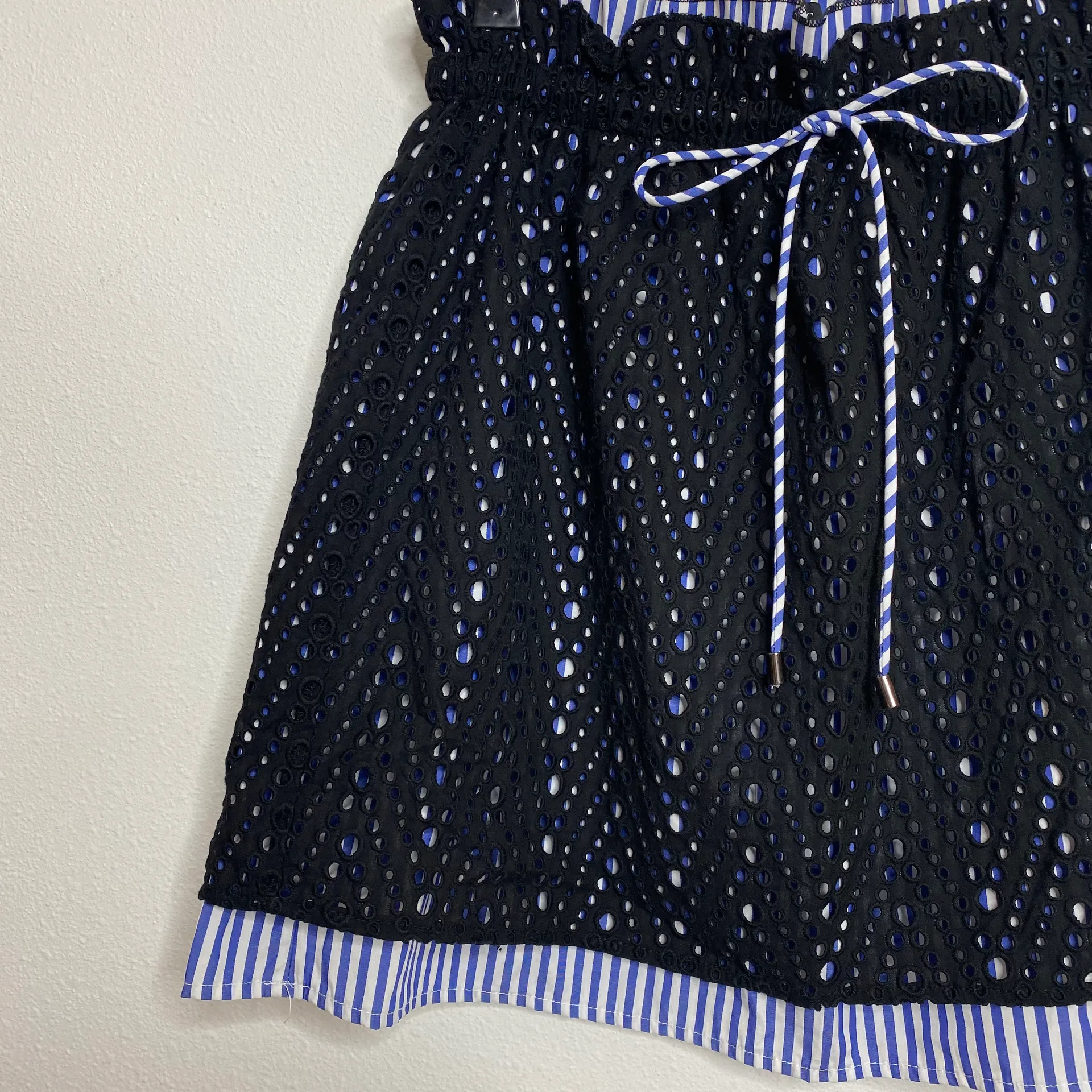 ZARA Eyelet Lace Paper Bag Skirt - Image 3