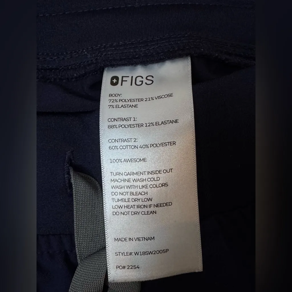 FIGS Women’s Jogger Scrub Pants M Regular Navy – Athleisure Workwear Medicalcore - Image 11