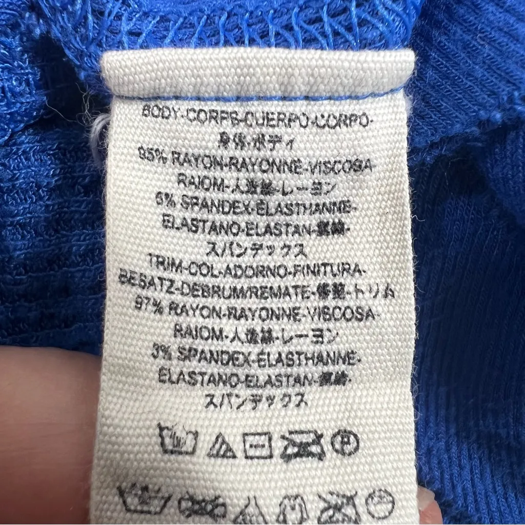 Free People We the Free Malibu Thermal Drippy Blue Top - Image 6