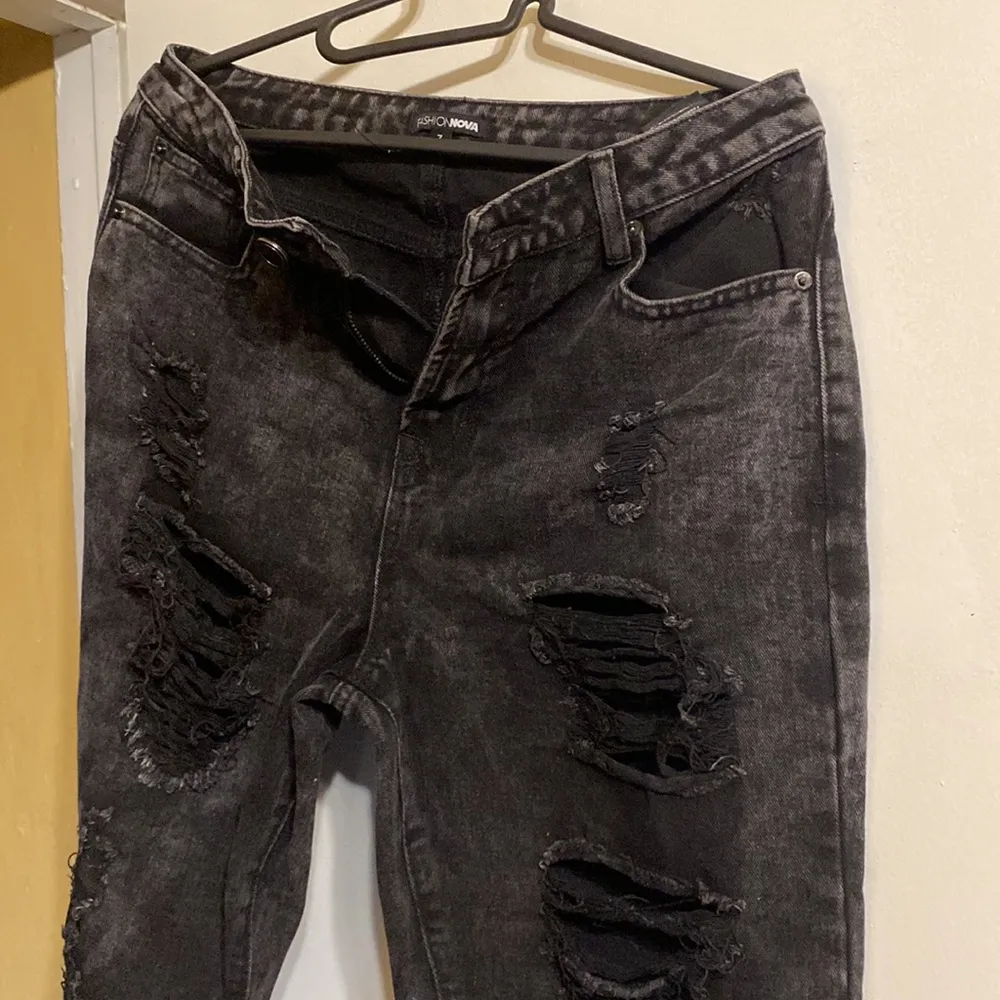 Ripped denim jeans Black Size undefined - Image 2