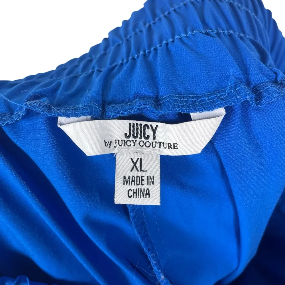 NWT Juicy Couture Wide Leg Y2K Parachute Colorblock Pants Blue/Black Size XL - Image 11