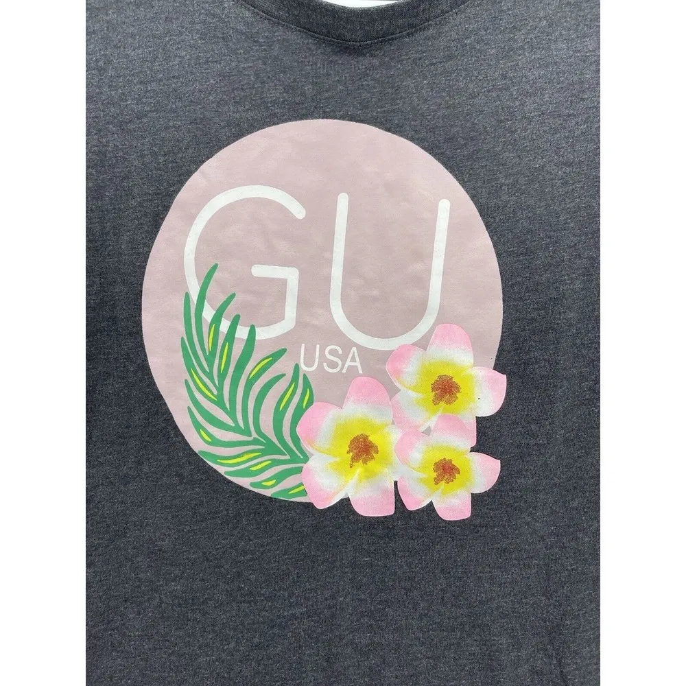 671 Guam Women's Tshirt Solid Gray Short Sleeve Cotton Graphic Print Size Medium - Image 13