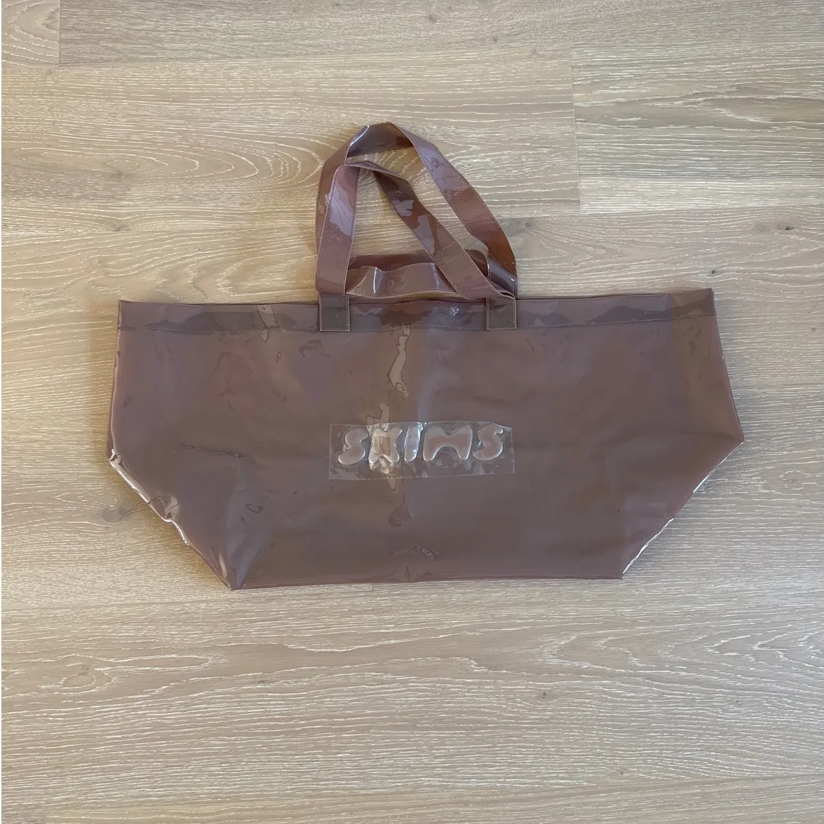 Skims PVC Tote Bag Brown - Image 4