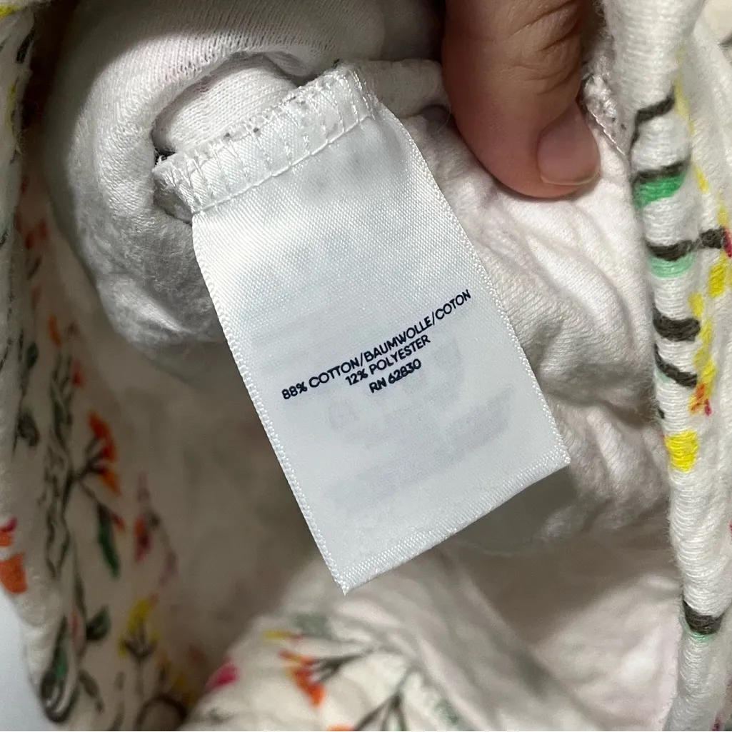 Lands' End Quilted Crewneck Top in Floral- Size Small - Image 5