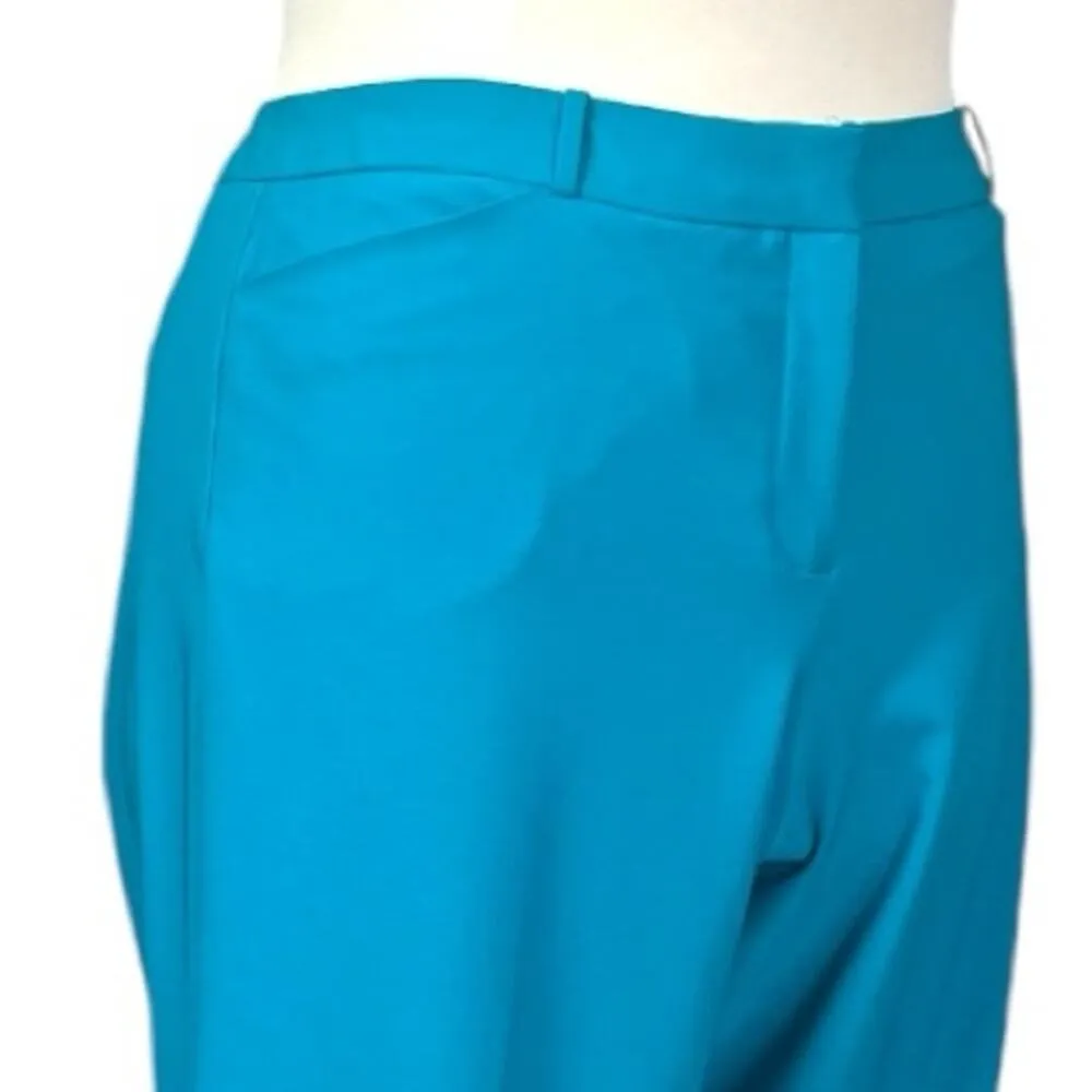 Worthington Trousers Slim Fit Ankle Mid Rise Pants Teal Blue Women’s Size 16W - Image 6