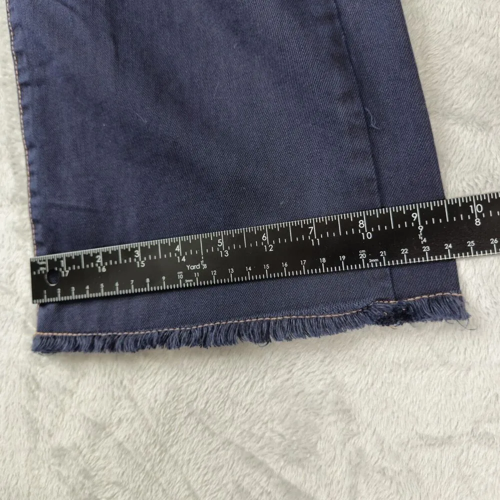 American Eagle Wide Leg Crop Capris Size 28 High Rise Button Fly - Image 12