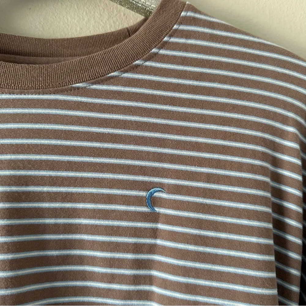 ZYIA Active Brown and Blue Stripe Long Sleeve Top - Image 3
