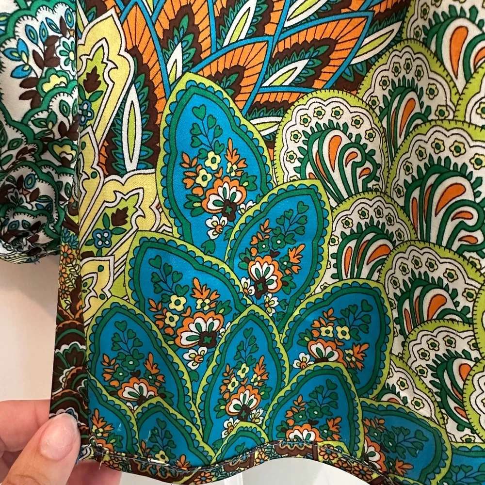 Neiman Marcus Bohemian Paisley Long Sleeve Pullover Blouse Women’s Size Medium M - Image 6