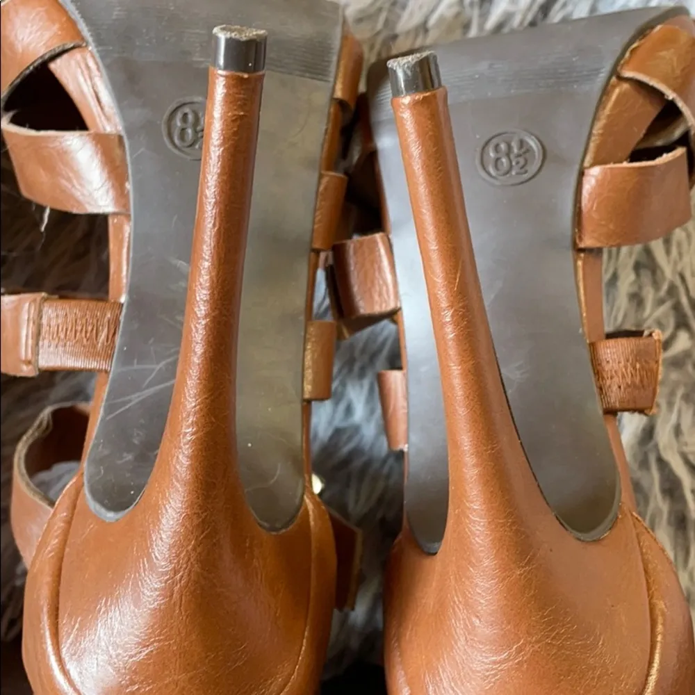 MOSSIMO Very High Brown Strappy Heels Size 8.5 - Image 8