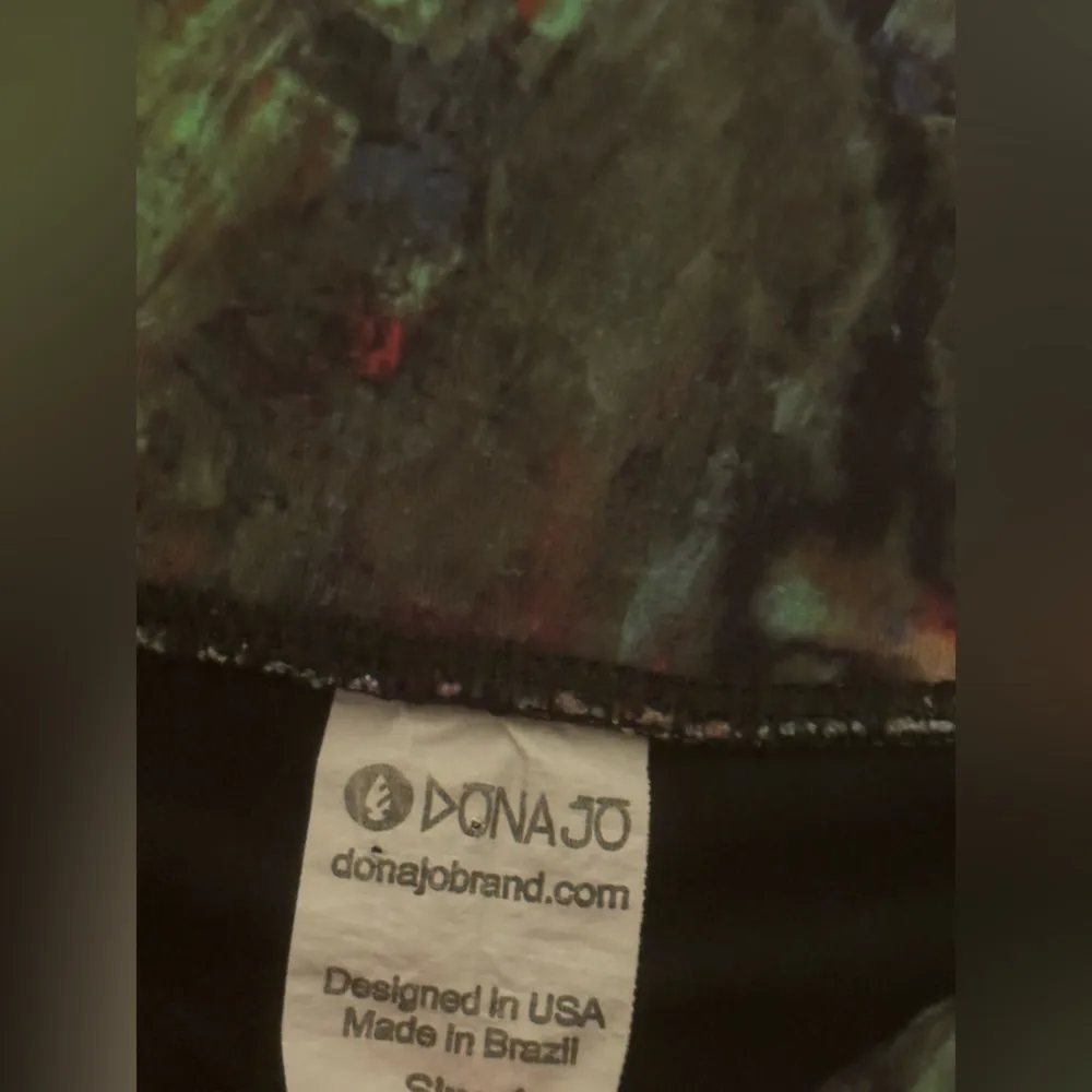 EUC Dona Jo Rainbow Watercolor Leaf Skort size 1 Blue - Image 6