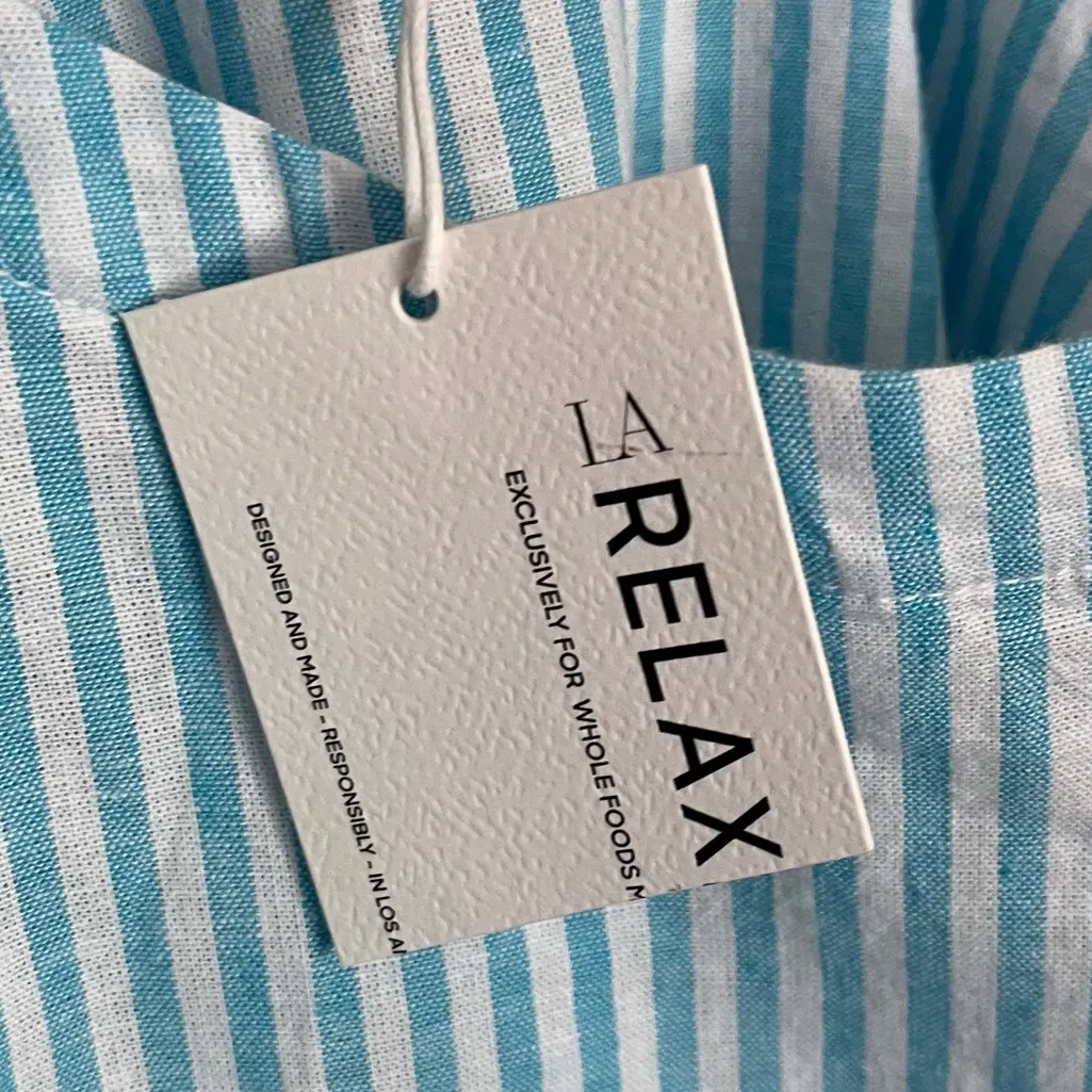 La Relaxed • NWT Blue and White Striped Short Sleeve Dress - Image 5
