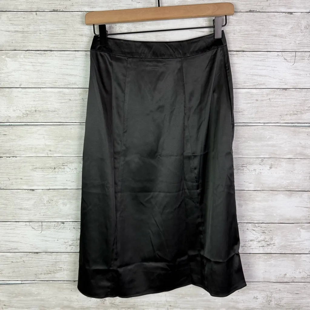 Universal Standard Satin Swing Skirt Black Size 00 - Image 2