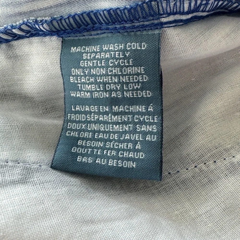 Caribbean Joe Large Shorts Abstract High-Rise Pockets Elastic Waist Blue Hue New - Image 7