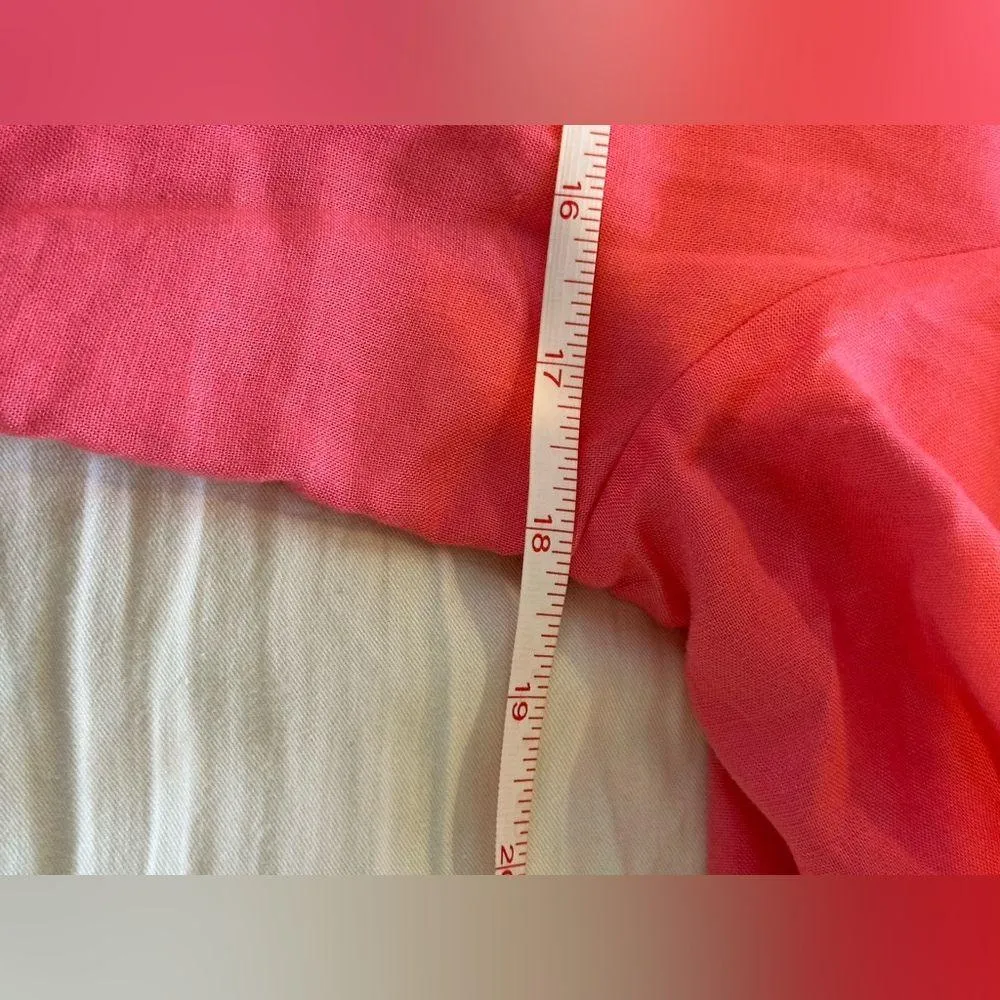 Every V neck linen blend sundress Size Small New with tags Pink - Image 12