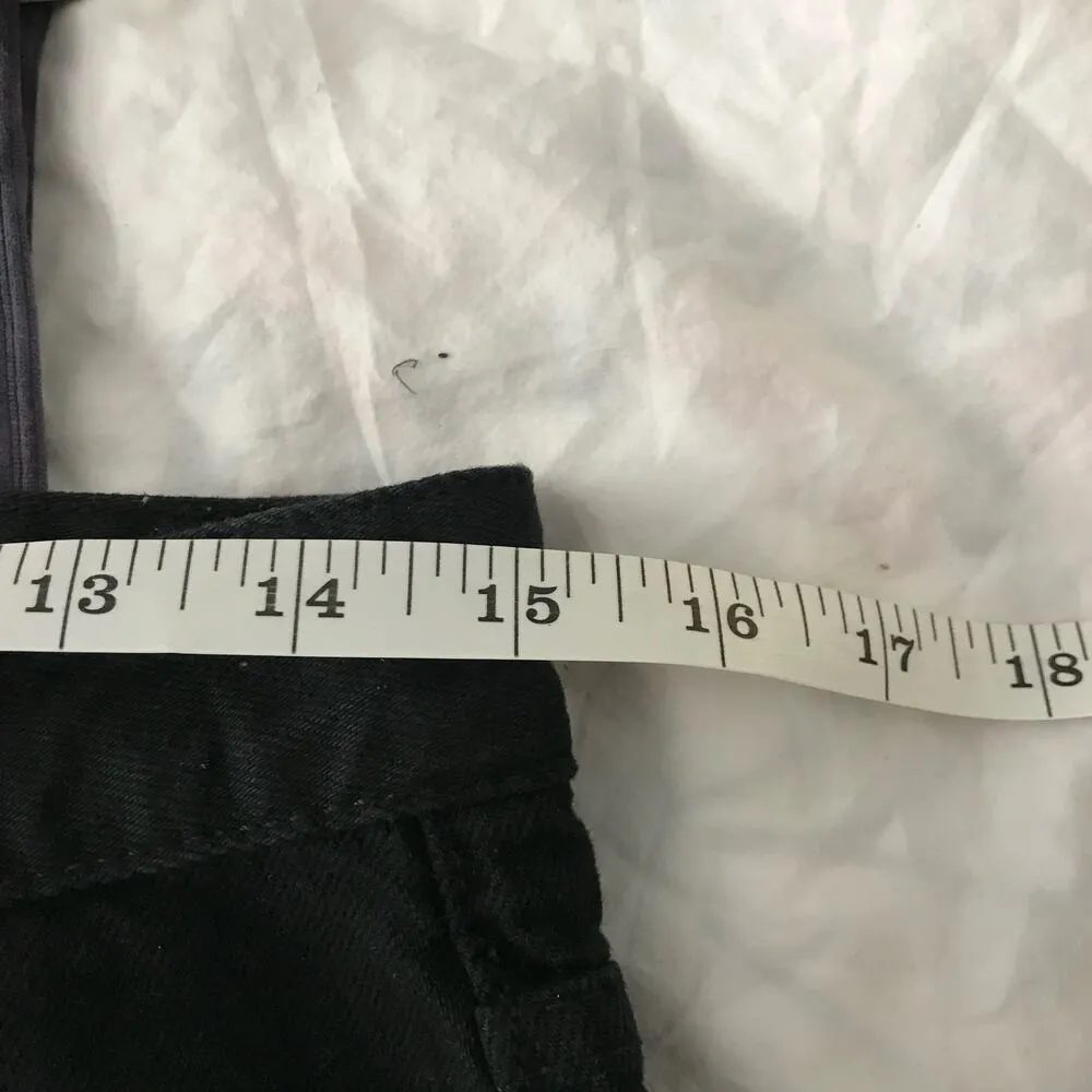 Lovers and Friends Jack High Rise Cut Off Frayed Raw Hem Black Shorts Size 28 - Image 4