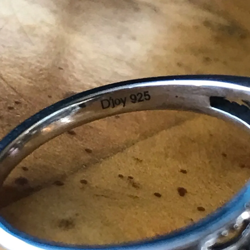 Sleeping Beauty Turquoise White Buffalo Sterling Silver Ring Size 8 - Image 8