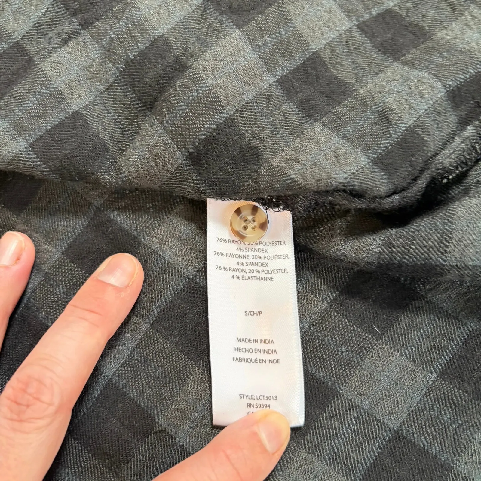 beachlunchlounge womens hunter green black buffalo check flannel shirt. Size S. - Image 3