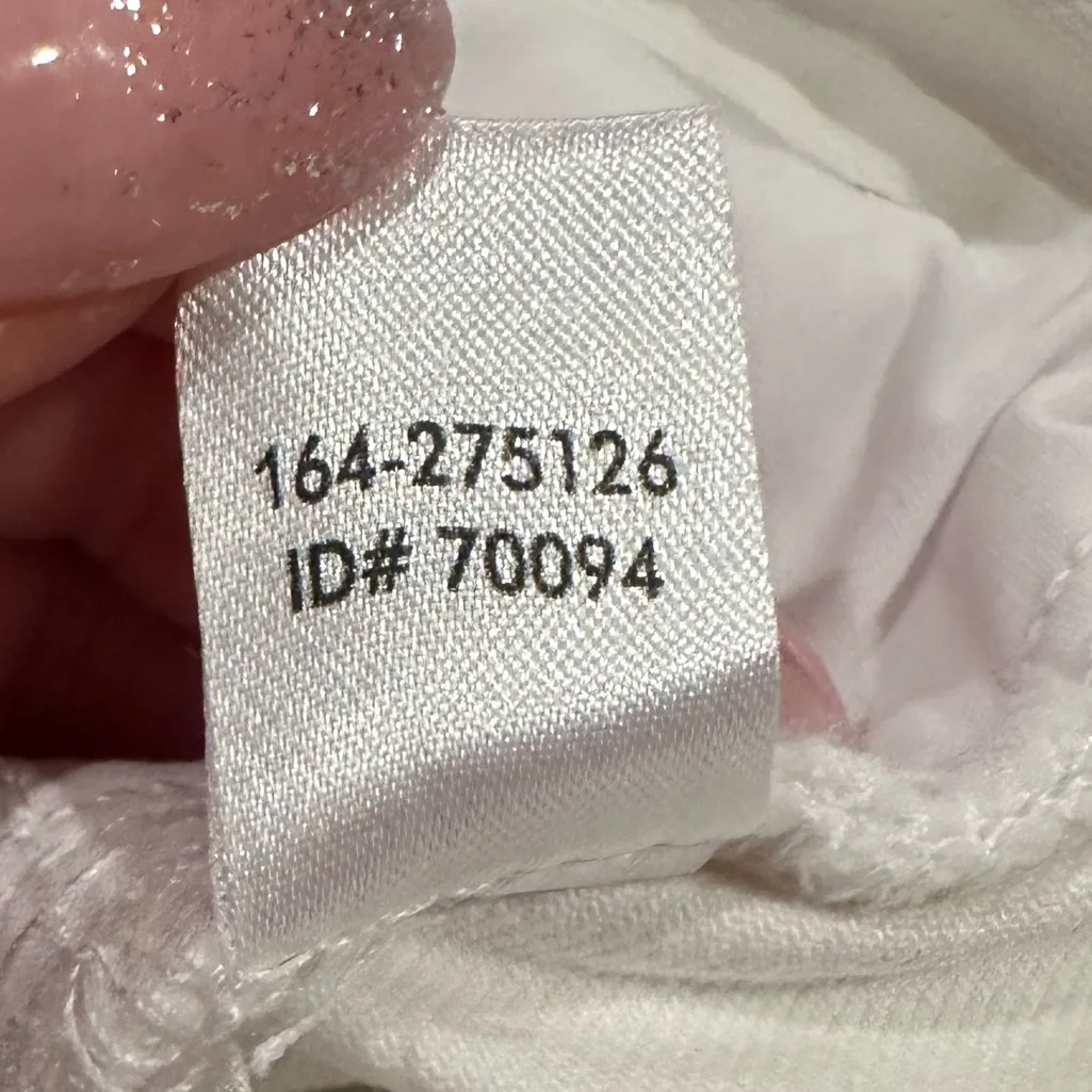 LOFT MODERN WHITE NEUTRAL STRETCH DENIM SHORTS SIZE 14 VACATION - Image 8