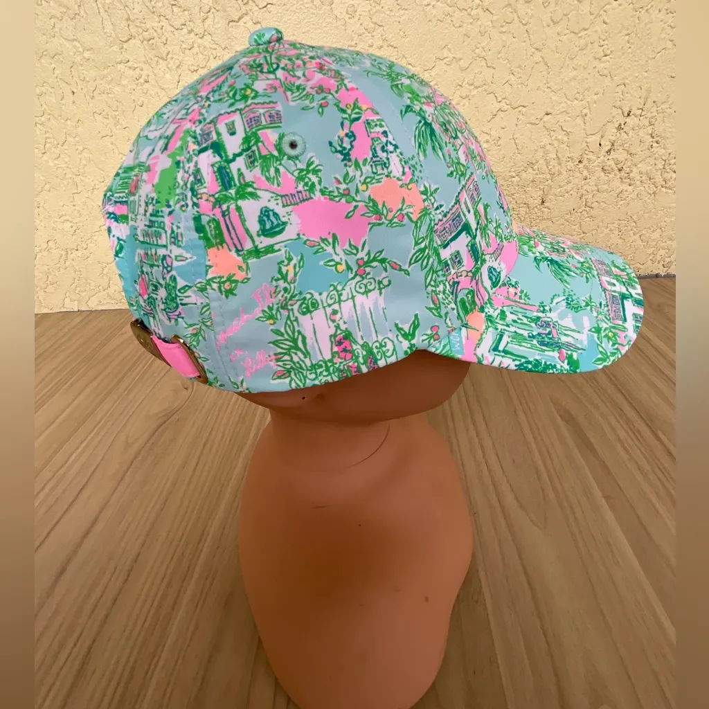 Lilly Pulitzer Pink and Blue Cap - Image 3