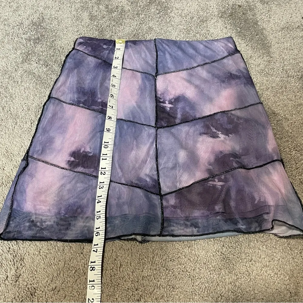 Princess‎ Polly Purple The Bella High Waisted Mesh Mini Skirt Women's Size 6 - Image 5