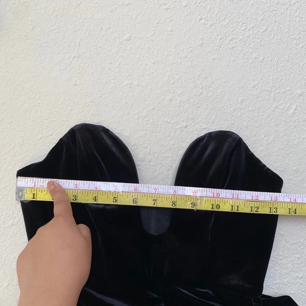 NBD x revolve black strapless velvet jumpsuit NBD Kona Jumpsuit Black‎ size XXS - Image 12