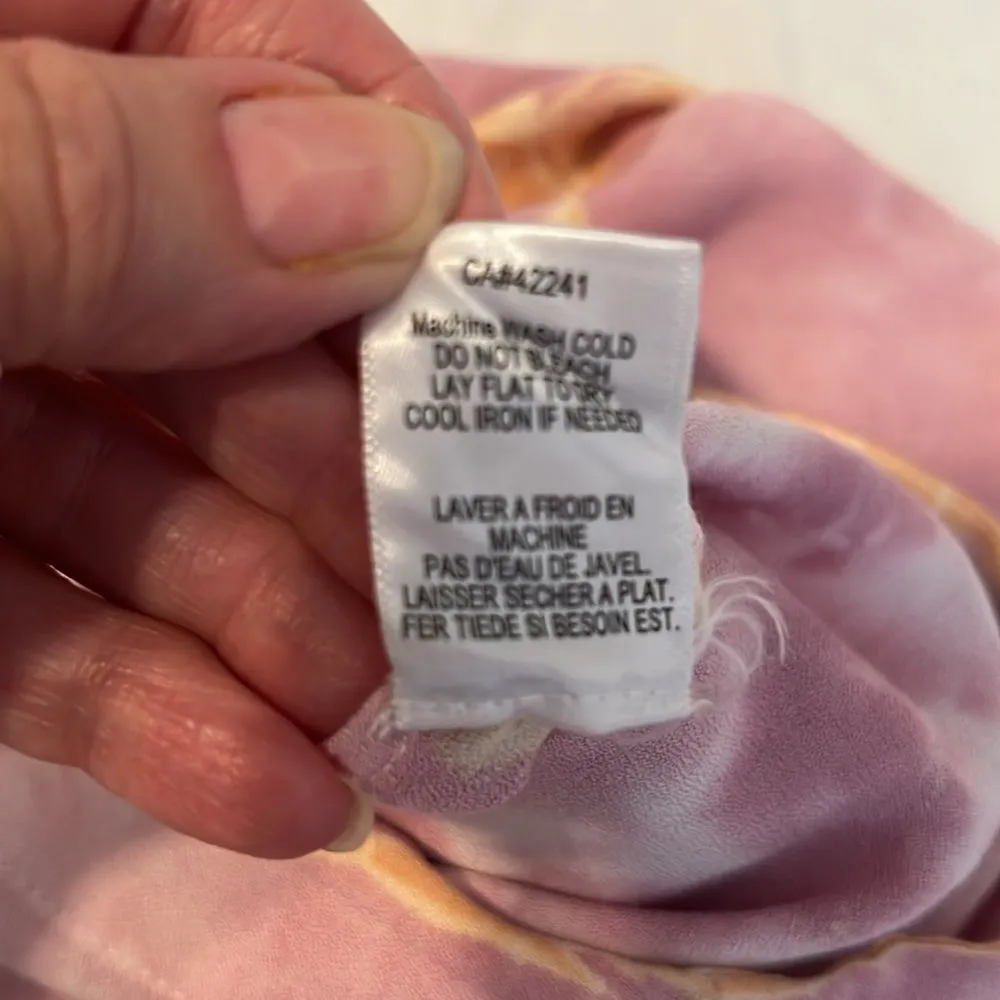 Young Fabulous & Broke size small Womens Pink Tie-Dye Wide Leg Wrap Pants EUC - Image 5