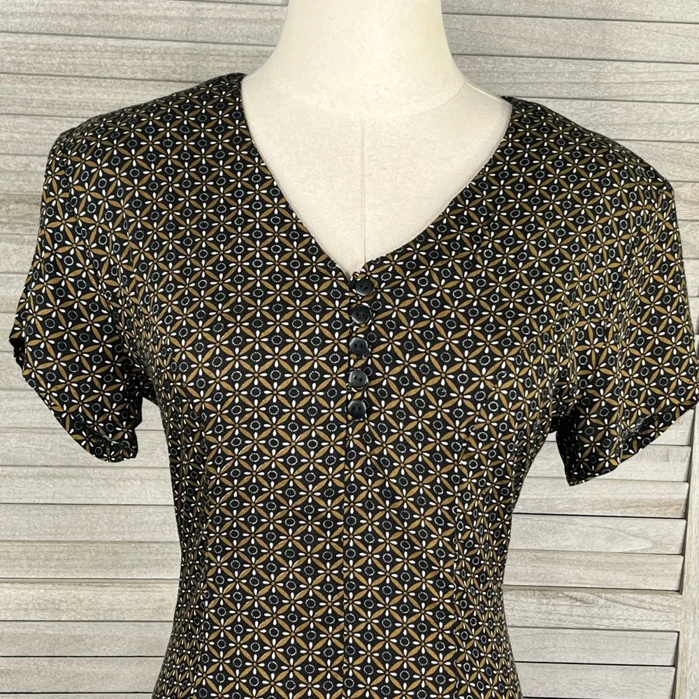 B.T. EXPRESS Vintage 90's Romper Brown/Multi Pattern - Image 2