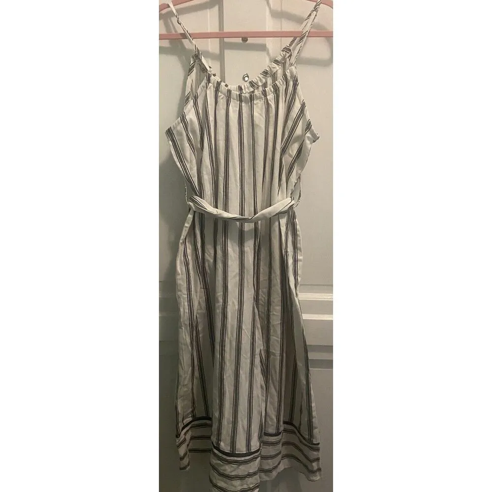 Dotti‎ Womens Jumper Romper Swimsuit Cover Up Striped Belted Size Medium NWT $72 - Image 2