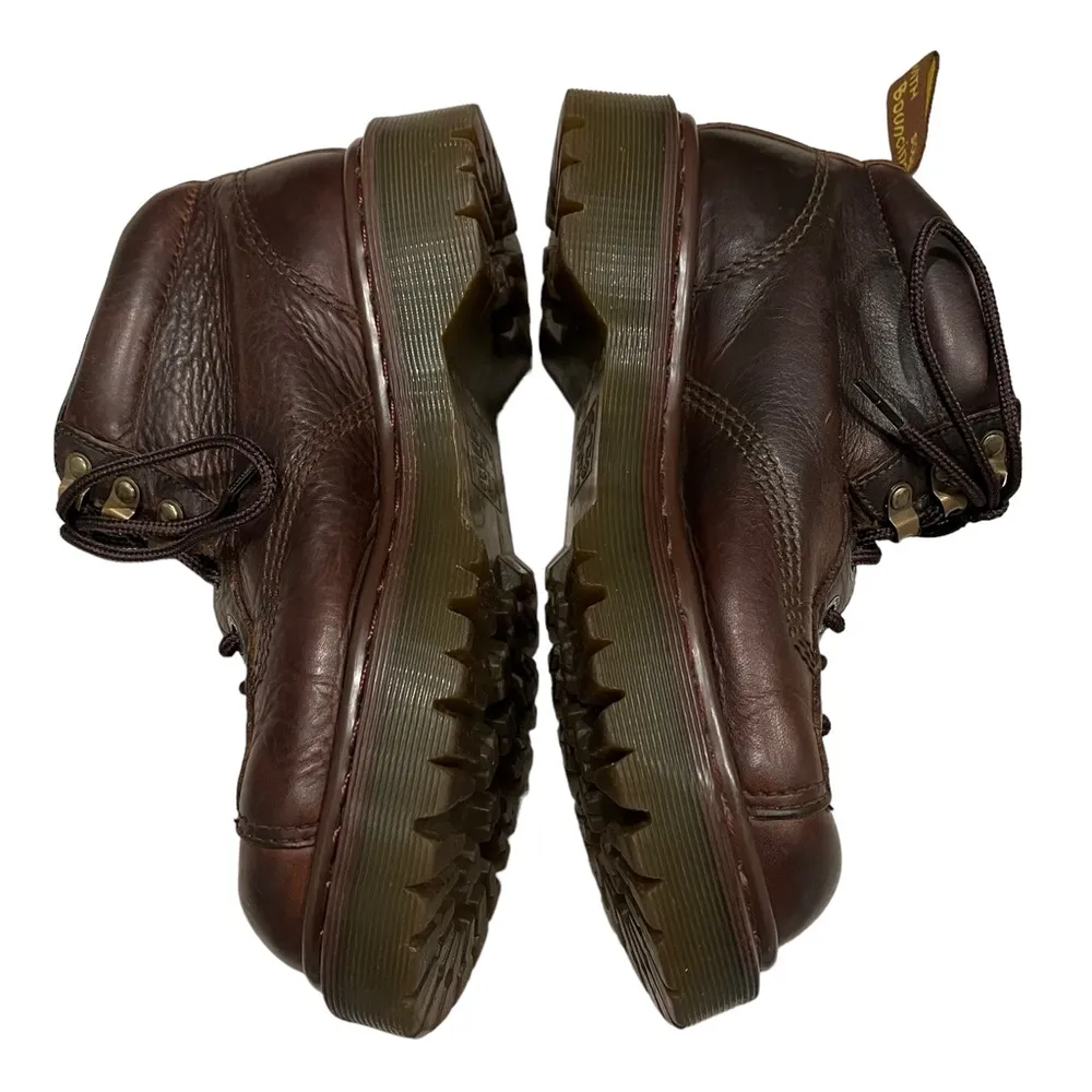 Vintage Women’s Dr. Martens  8287 Brown Leather High Top Lace Up Chunky Boots - Image 10