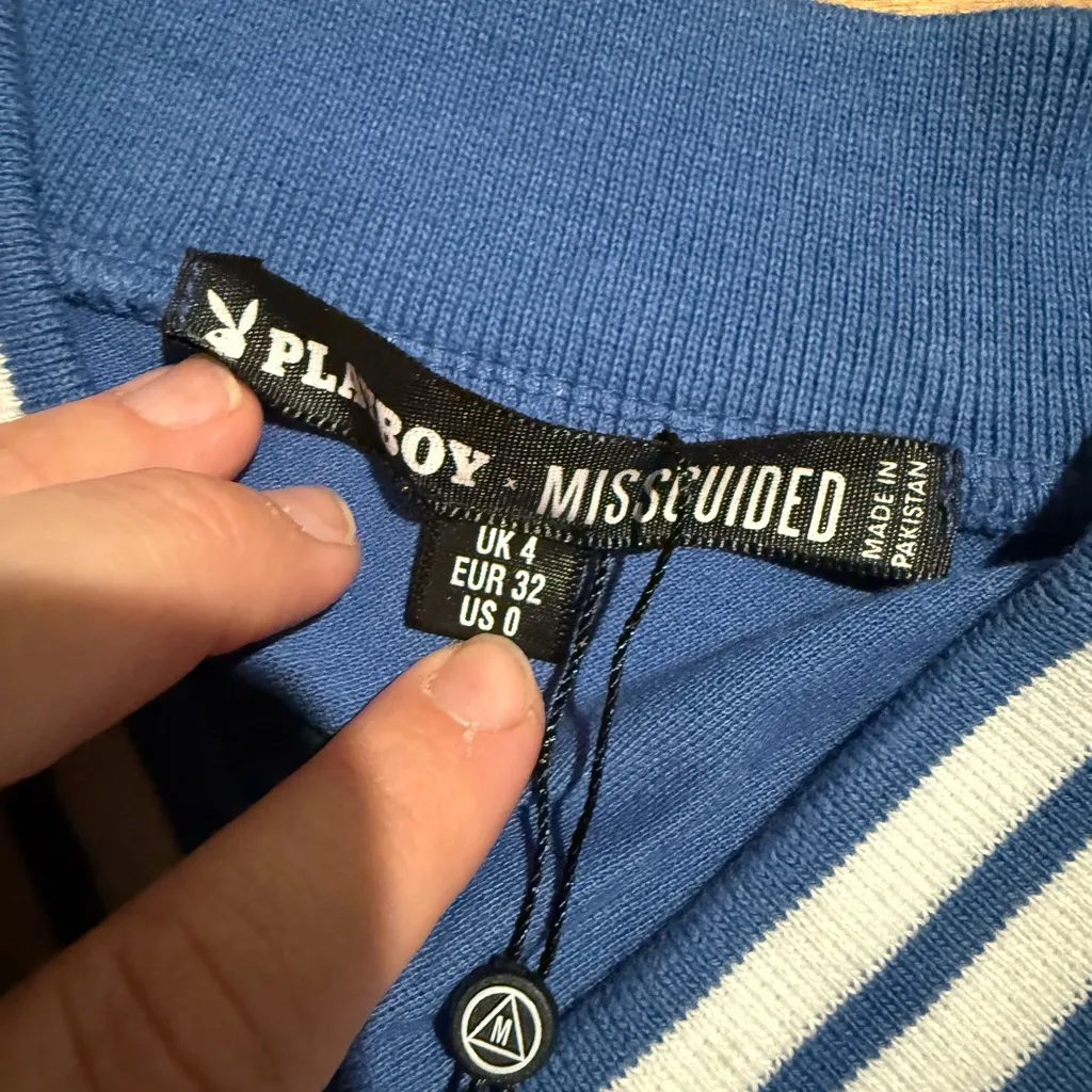 NWT playboy X missguided  blue vest top small - Image 3