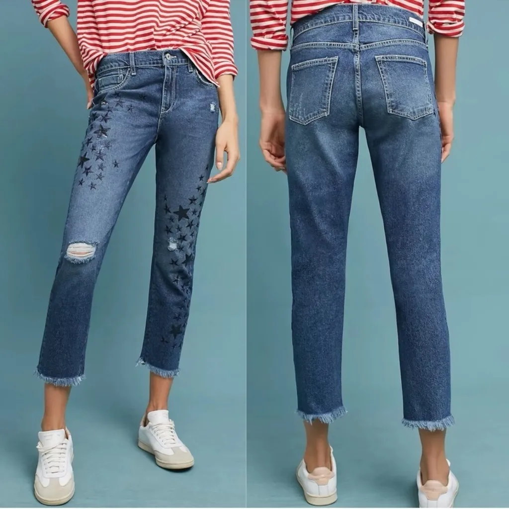 NEW Anthropologie Pilcro Star Slim Boyfriend Jeans Size 30 - Image 4