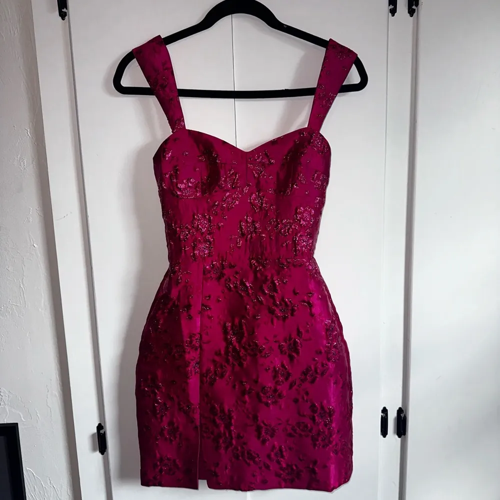 Amanda Uprichard NWT  Jordy Dress Size XS Sparkly Pink - Image 3