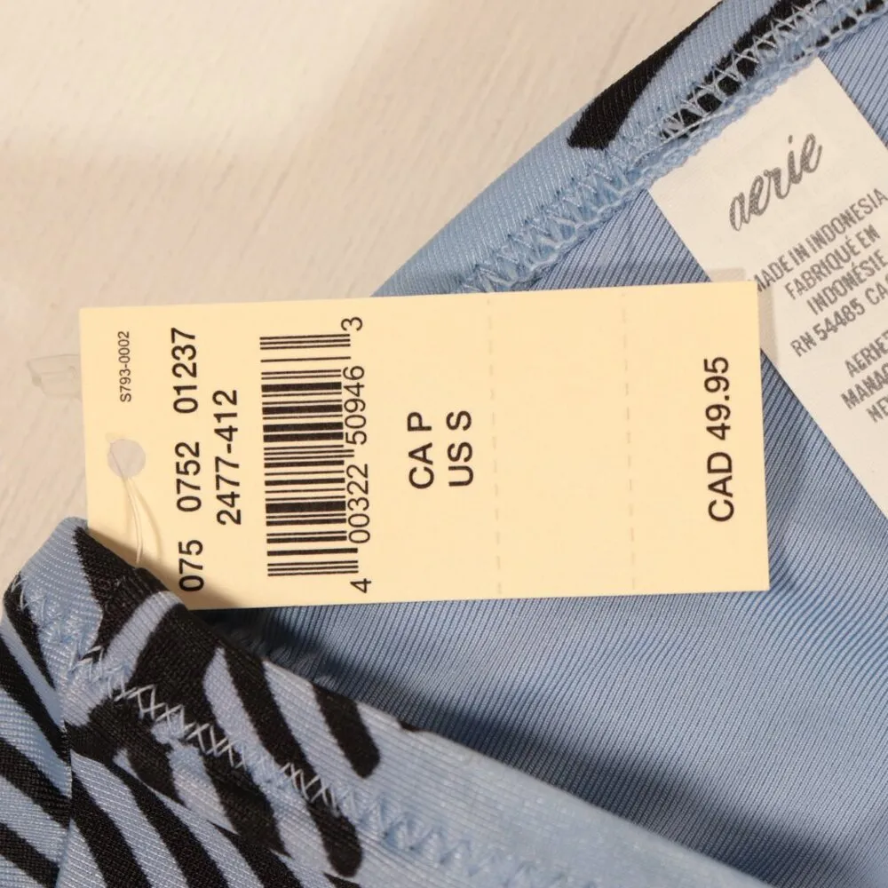 NWT Aerie Blue Ruffle Bikini Top Size Small - Image 9