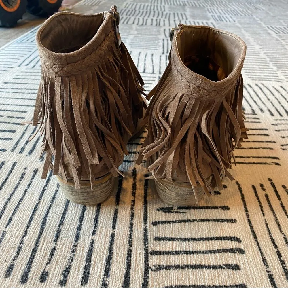 J. Adams Bree Suede Fridge Western Boot Taupe 10 - Image 5