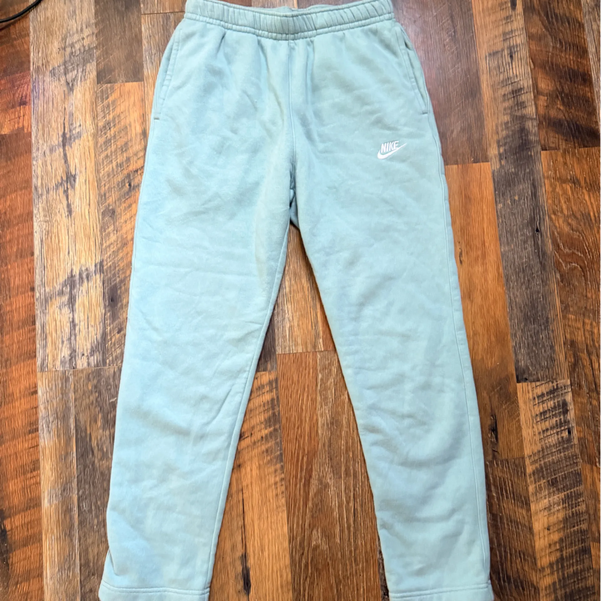 Nike Blue Fleece Joggers M Soft Cozy Sweatpants Athleisure Streetwear - Image 2