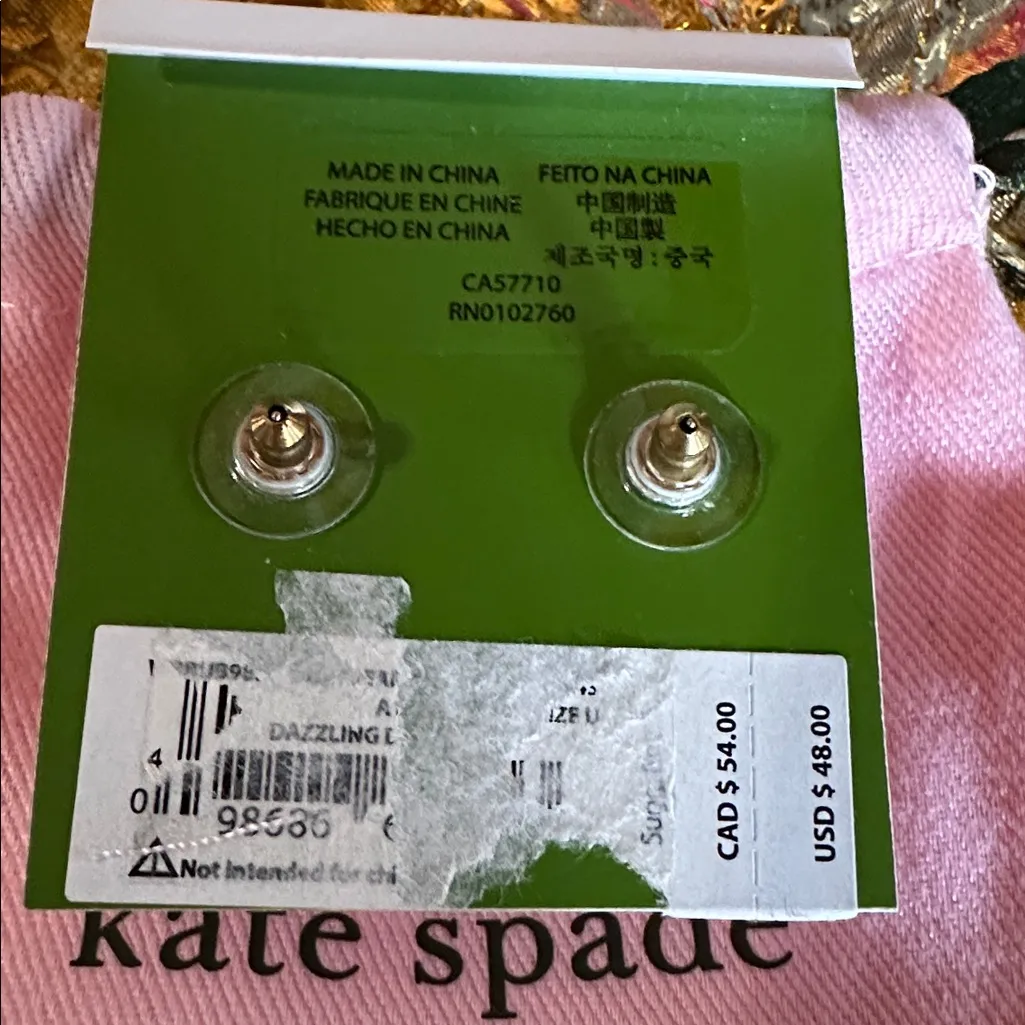 Kate Spade Dazzling Daisies Drop AKA Love me Flower & Pearl Stud Earrings - Image 4