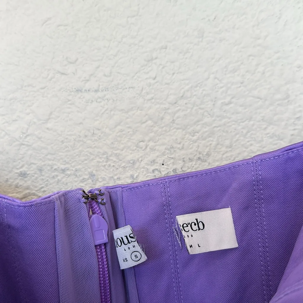 House of CB SANTANA VIOLET SATIN STRAPLESS CORSET‎ MIDI DRESS NWOT size S - Image 6