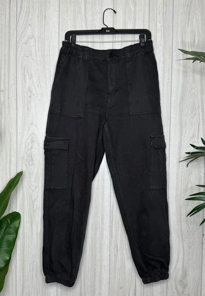 PacSun Black '90s Boyfriend Cargo Utility Cotton Jogger Pants size L Large - Image 2