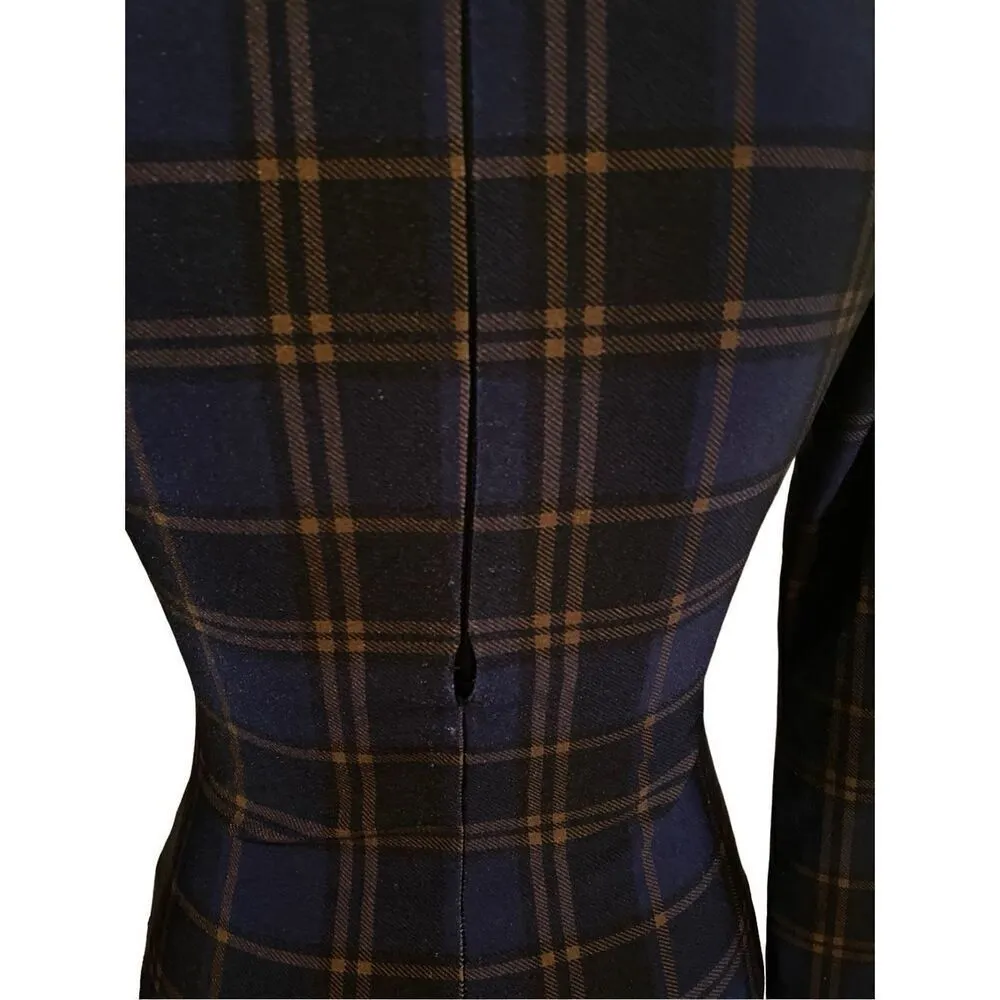 Nwt Good American Plaid Long Sleeve Shirt High Neck Cutout Design - Image 7