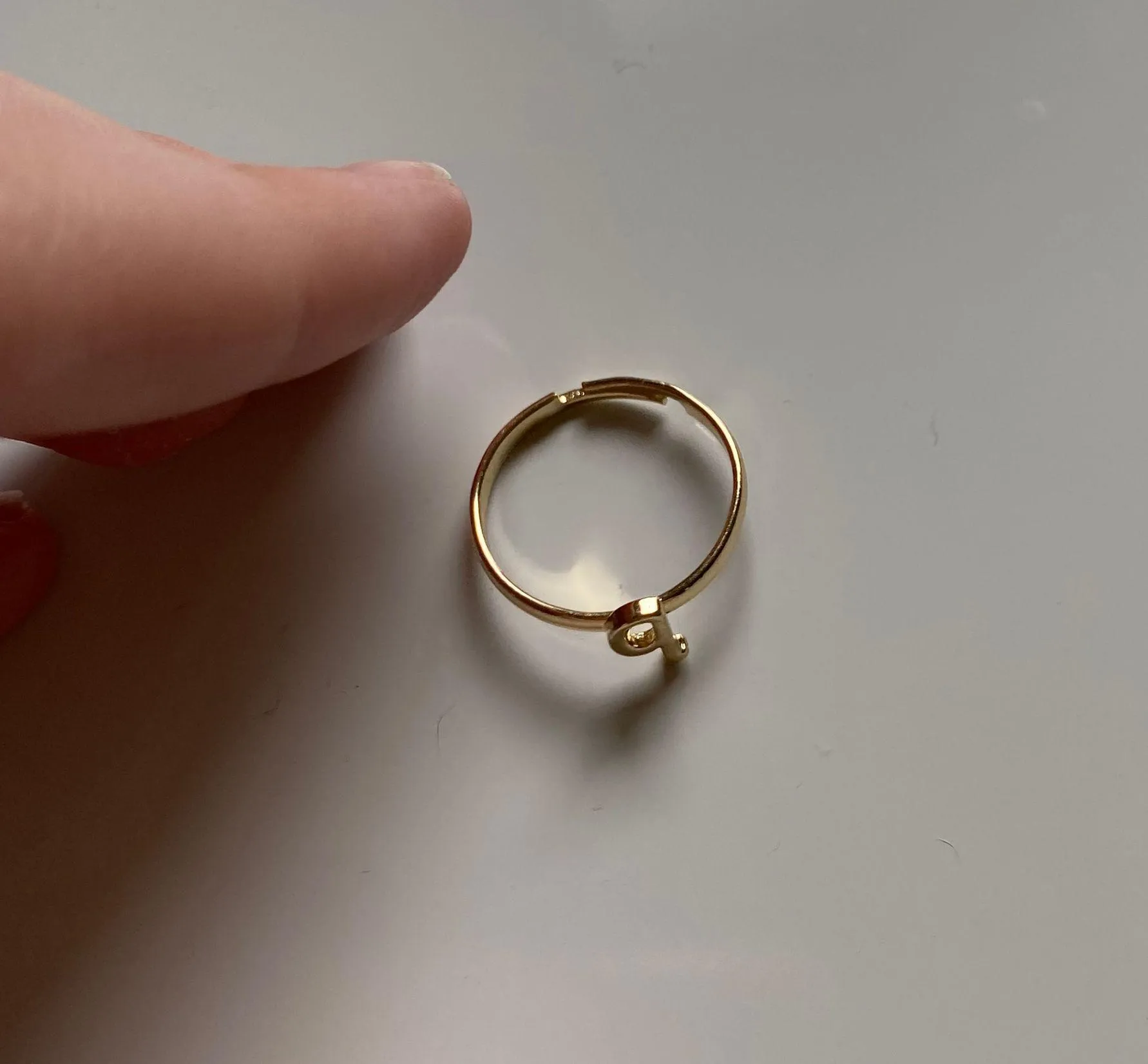 Gold B Ring - Image 3