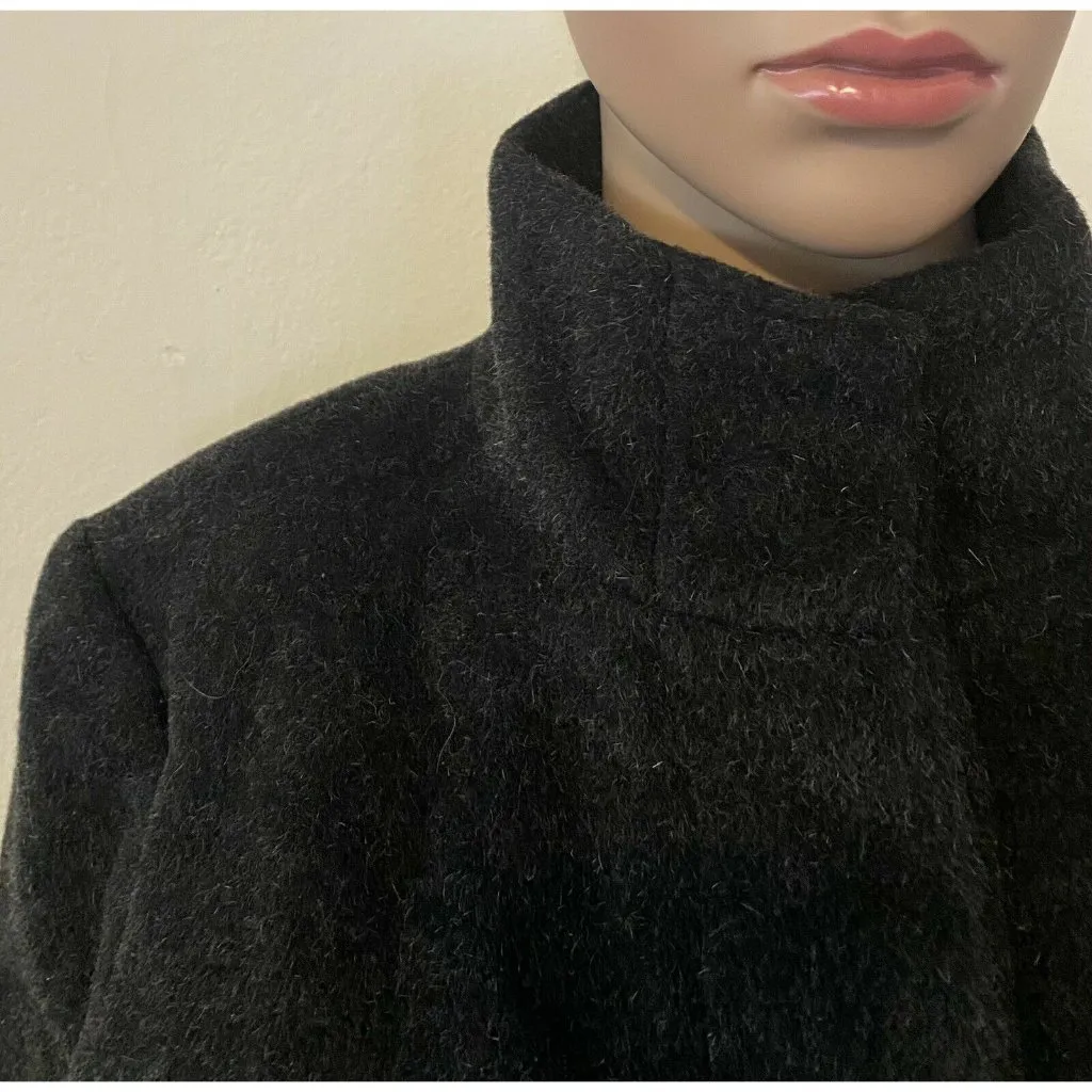 NWT VTG 80’s John Caruana 8 Wool Coat Overcoat Duster Heavy Winter Gray NOS - Image 7