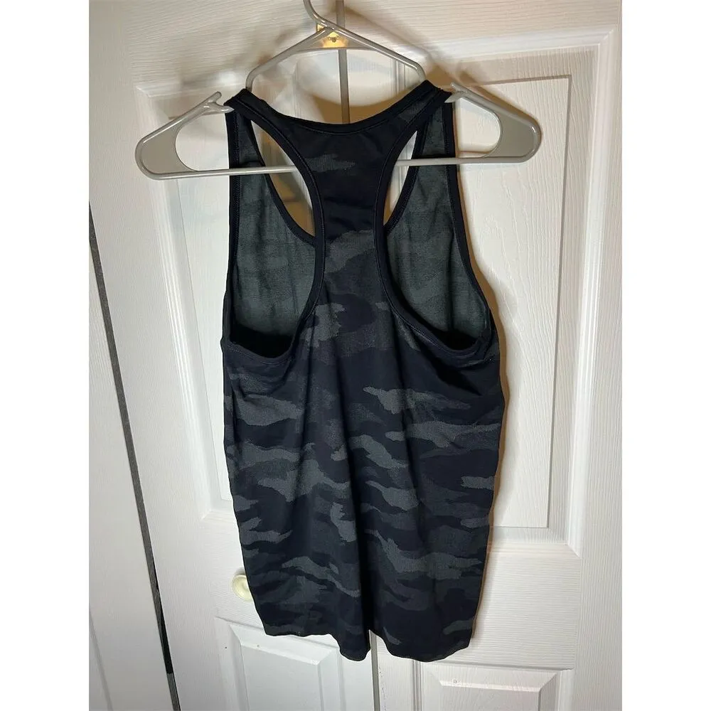 Athleta Women's Camo Racerback Tank Top Black Size M Standard Activewear - Image 2