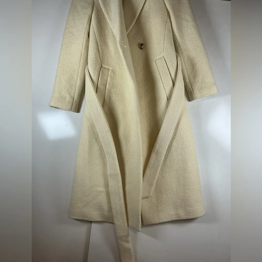 Club Monaco Cream Wool Coat A0421 - Image 5