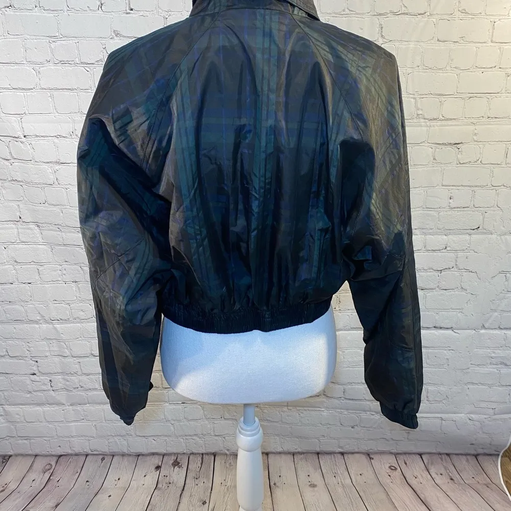 WILD FABLE Blue Green Plaid Windbreaker & Shorts Set -Medium - Image 3