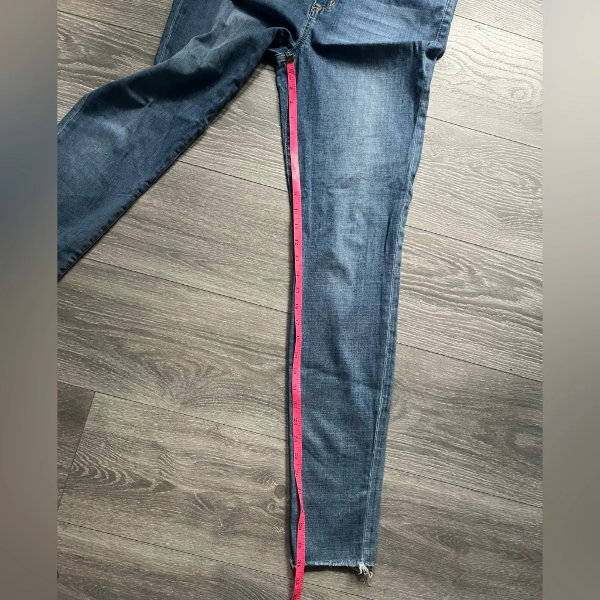 Joe’s Jeans Blue Denim Raw Hem Flawless The Charlie High Rise Pants Size 31 Fall - Image 9