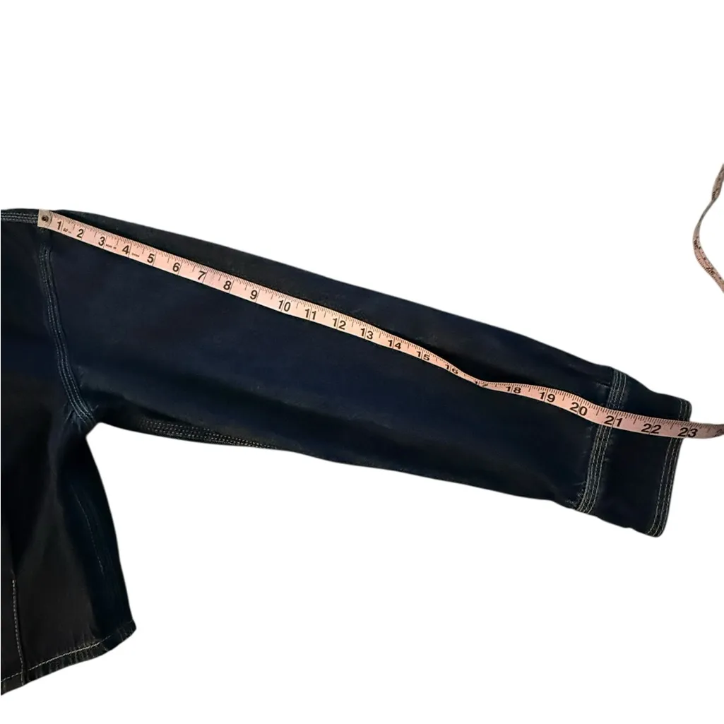 Madewell denim crop Jean jacket shirt size medium - Image 10